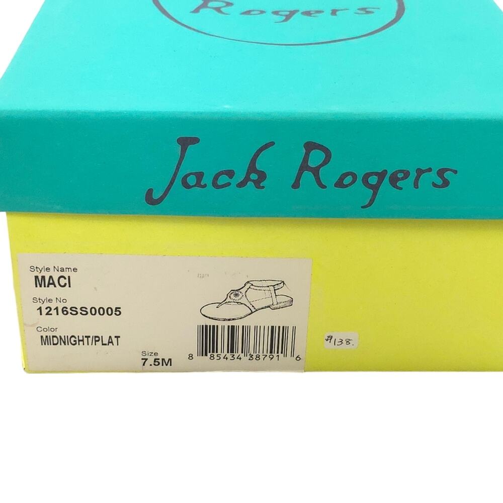 Jack Rogers Maci Sandal in Midnight Platinum Trim - Picture 10 of 10